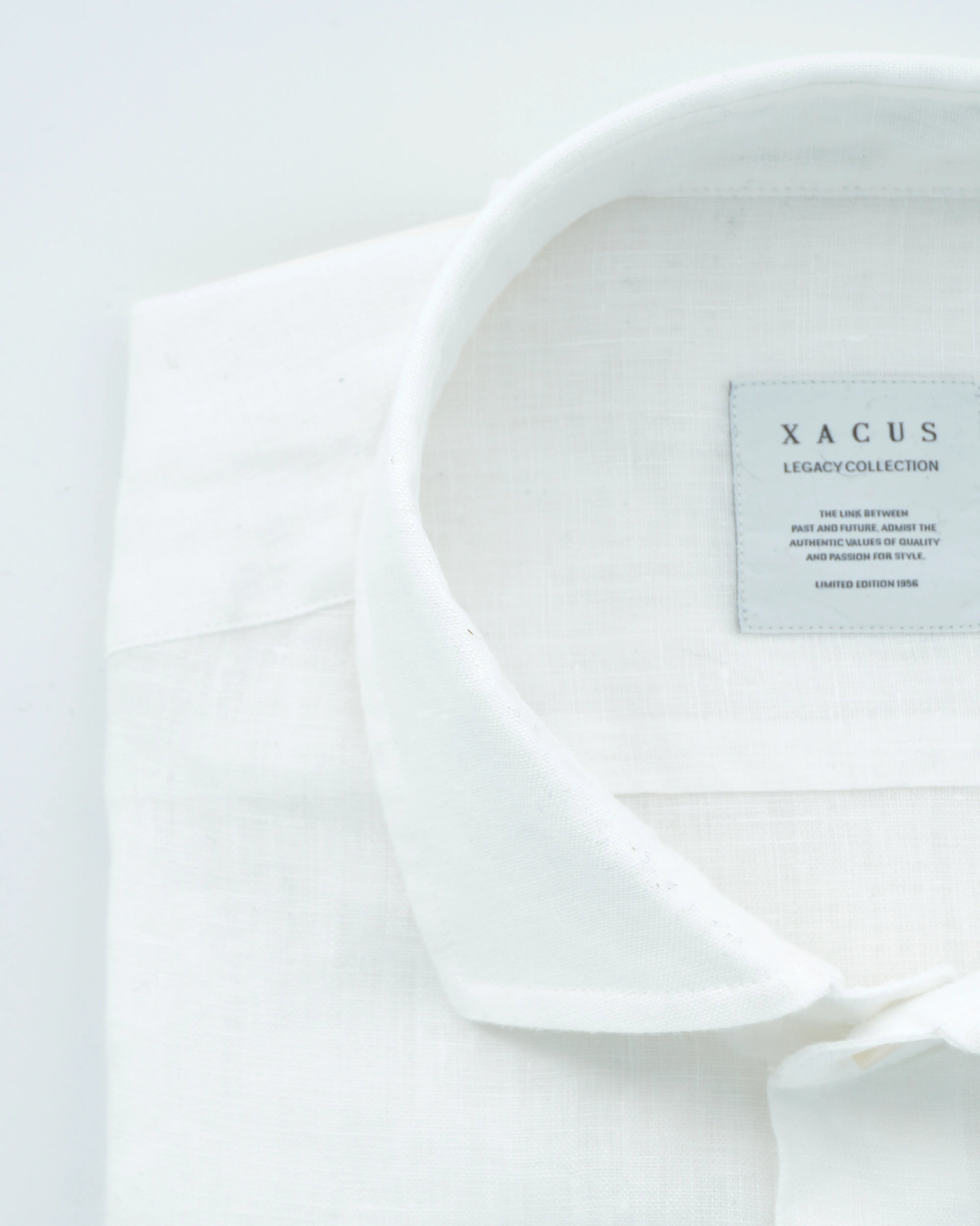 Xacus Shirt Pure Linen Slim Fit White