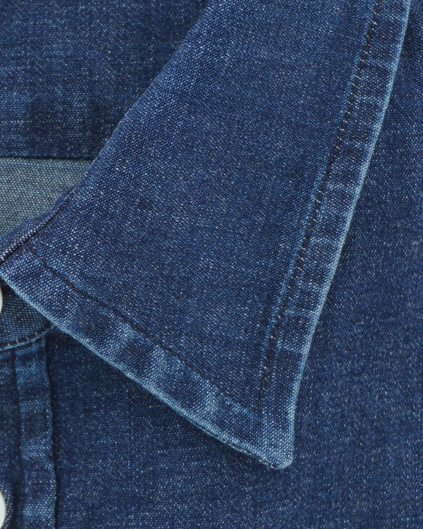 Dondup Shirt Stretch Denim Slim Fit Dark Blue