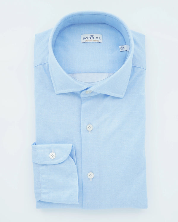 Sonrisa Shirt Fior di Cotone Jersey Light Blue