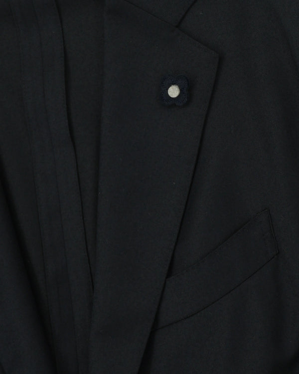 Lardini Jacket Easy Wear Brushed Wool Black