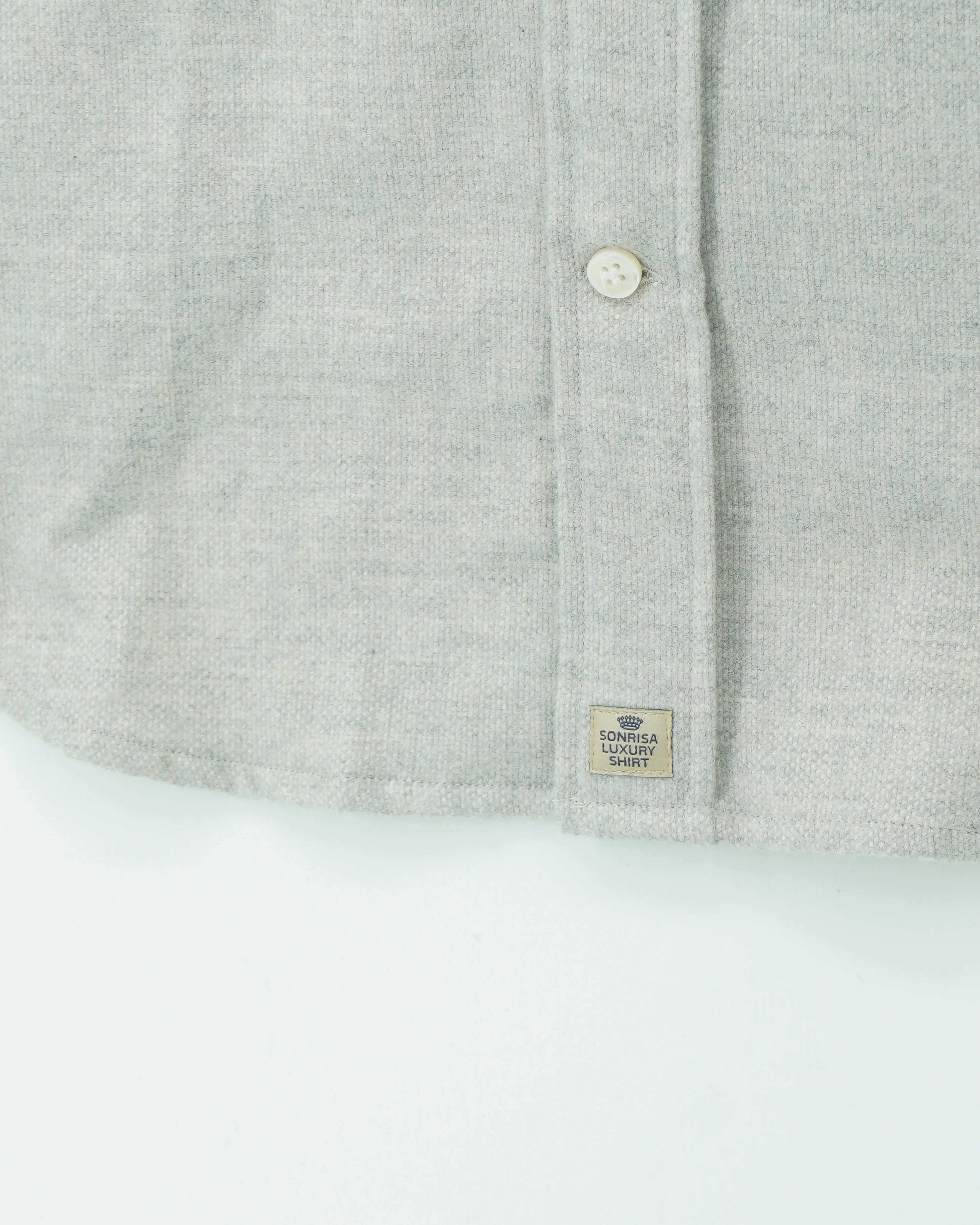 Sonrisa Shirt Hoodie Brushed Light Grey
