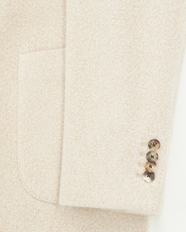 Lardini Coat Silk Cashmere Blend Cream