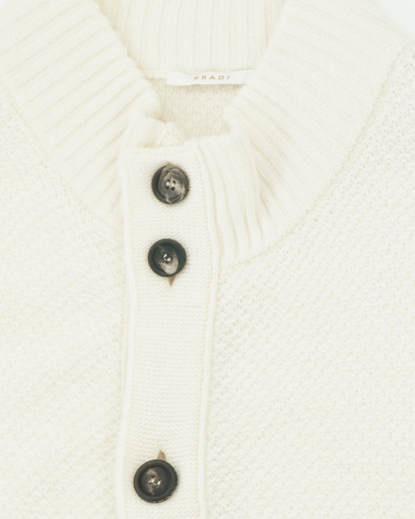 Fradi Cardigan Buttoned Wool Cream