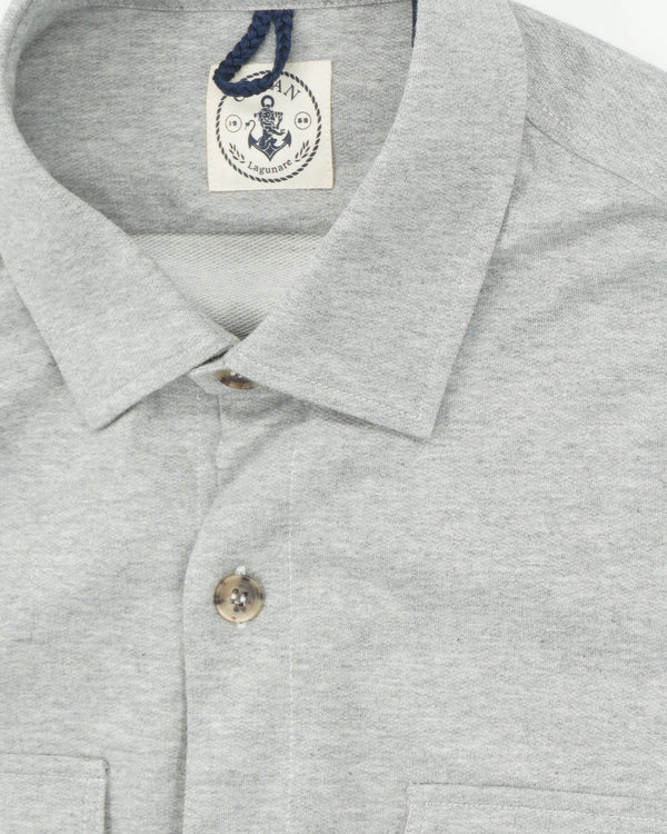 Orian Overshirt Jersey Melange Light Grey