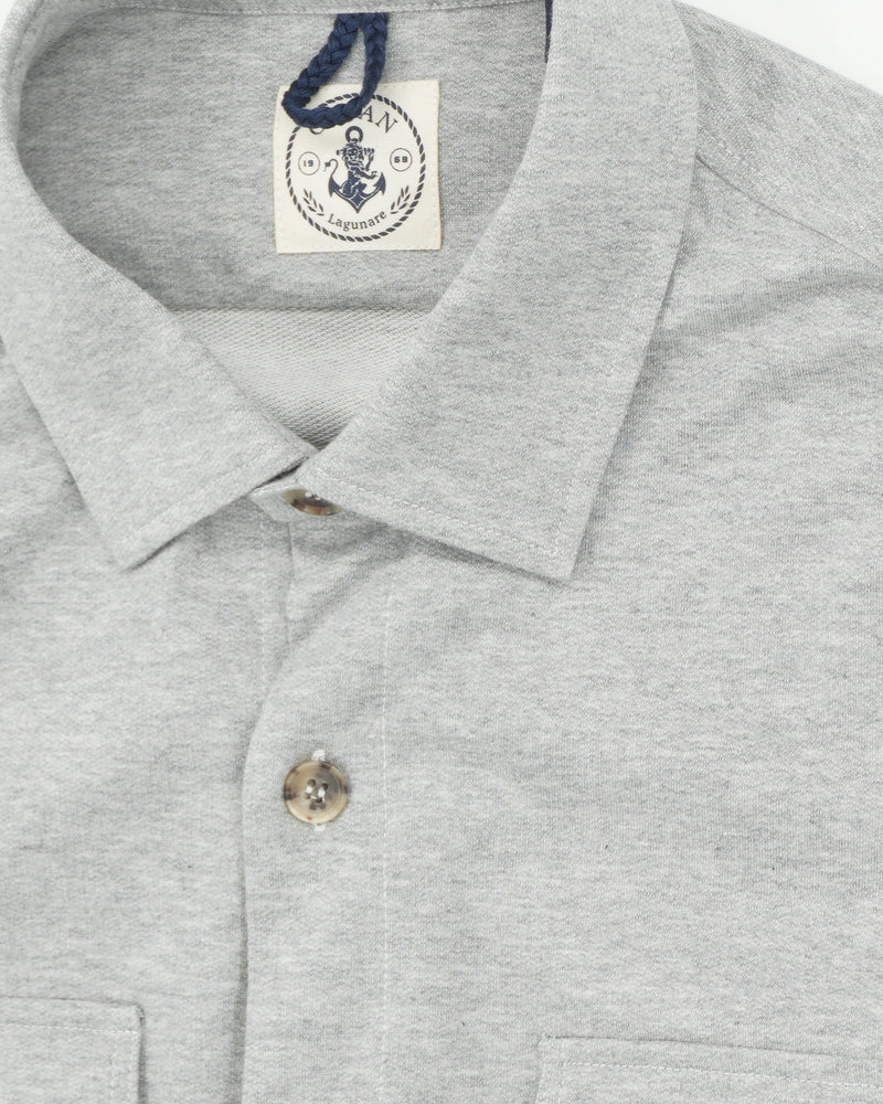 Orian Overshirt Jersey Melange Light Grey
