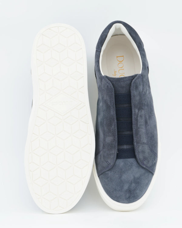 Doucals Sneaker No-Lace Suede Navy