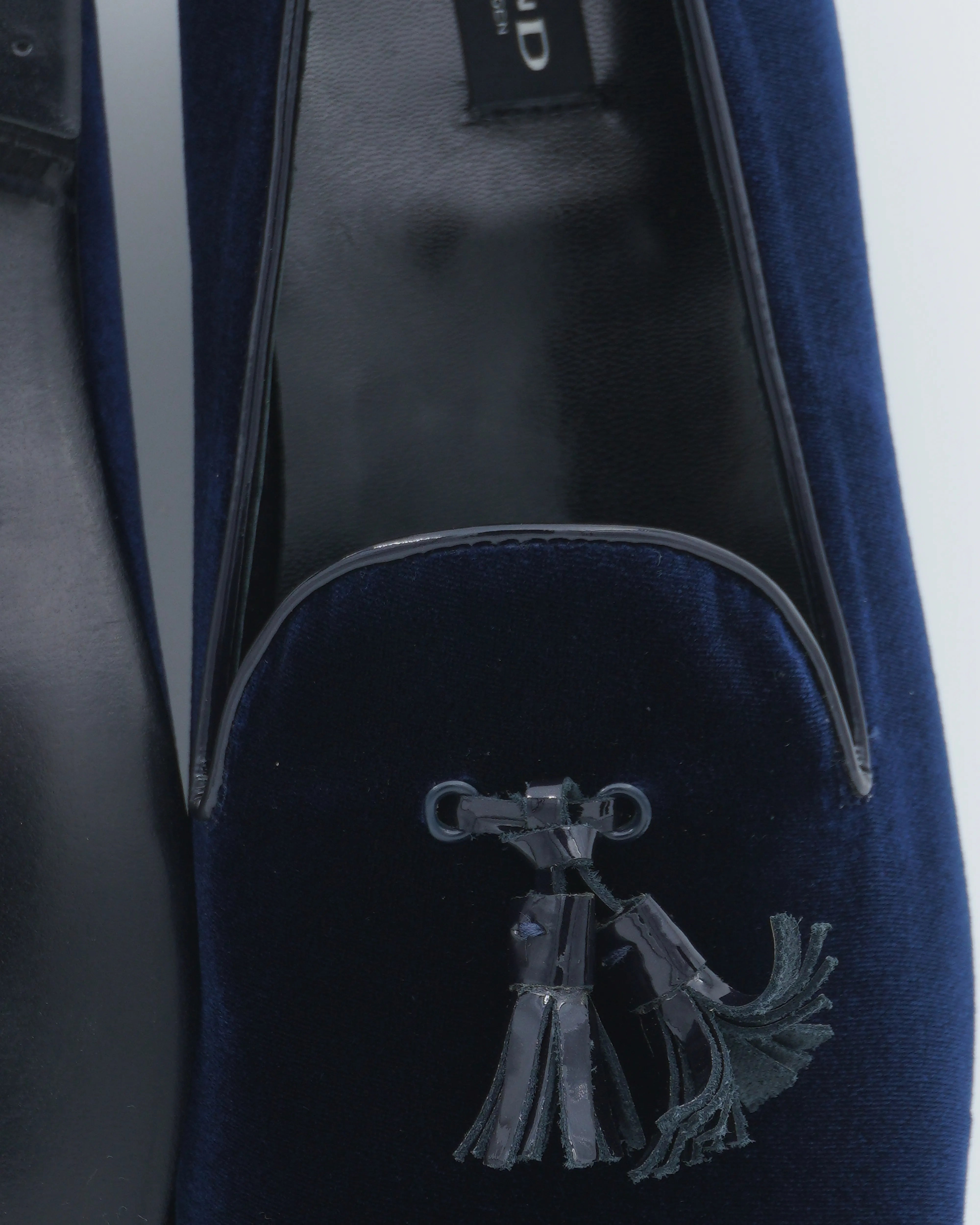Sand Copenhagen Tassel Loafers Velvet Navy