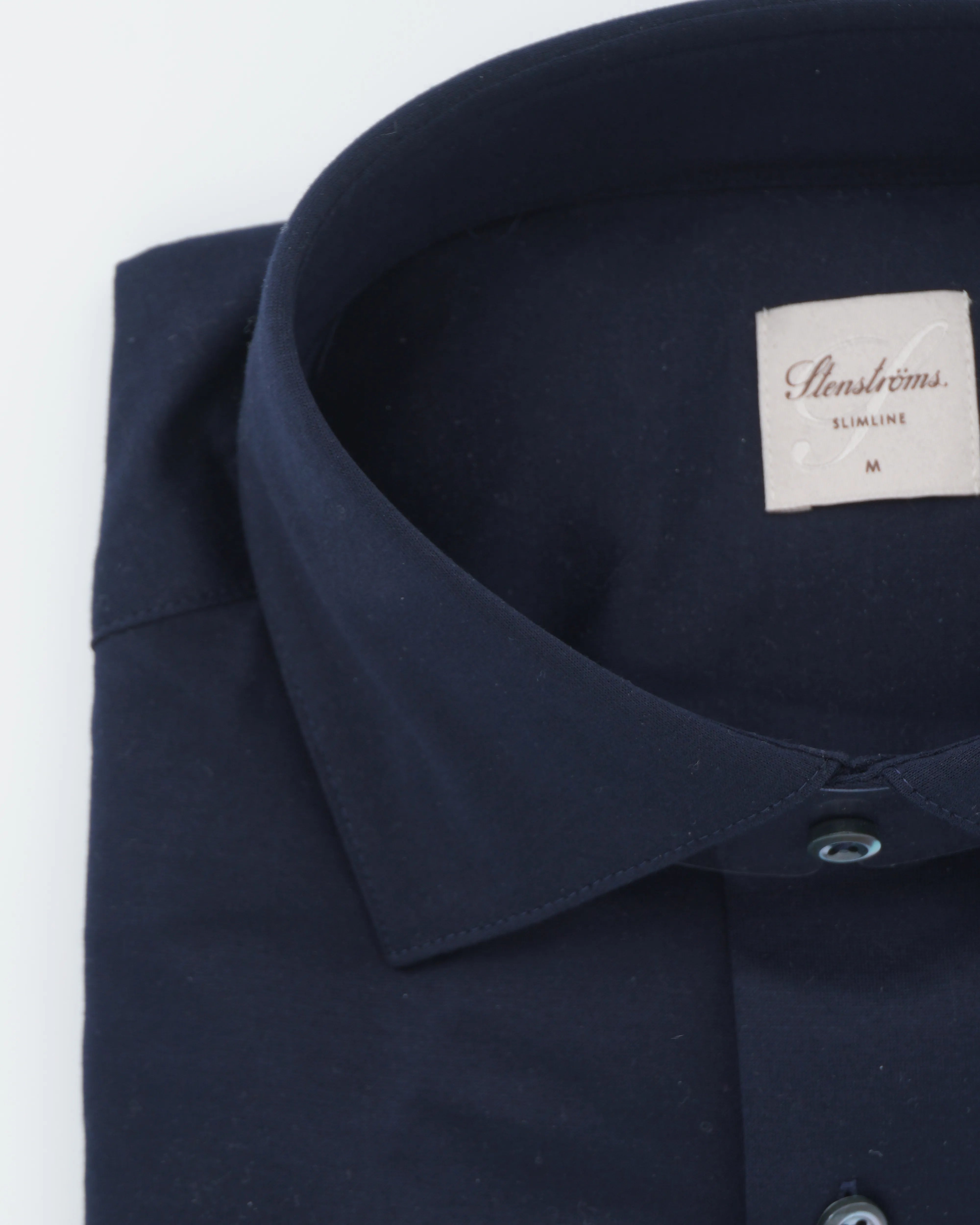 Stenströms Shirt Pure Cotton Jersey Navy