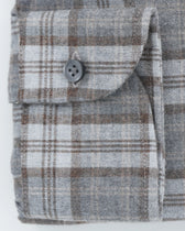 Sonrisa Shirt Flannel Blue Brown Check
