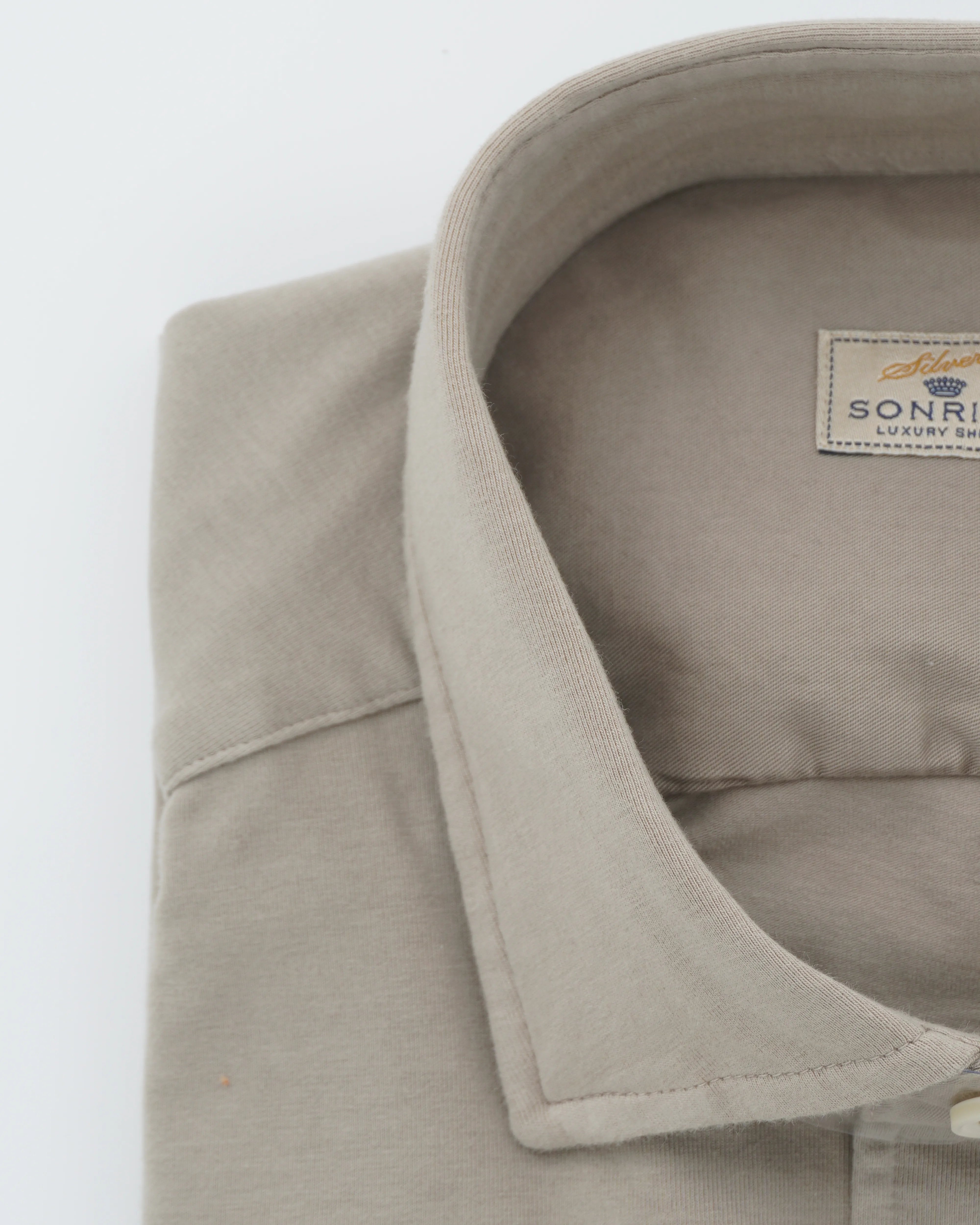 Sonrisa Shirt Washed Cotton Jersey Light Beige