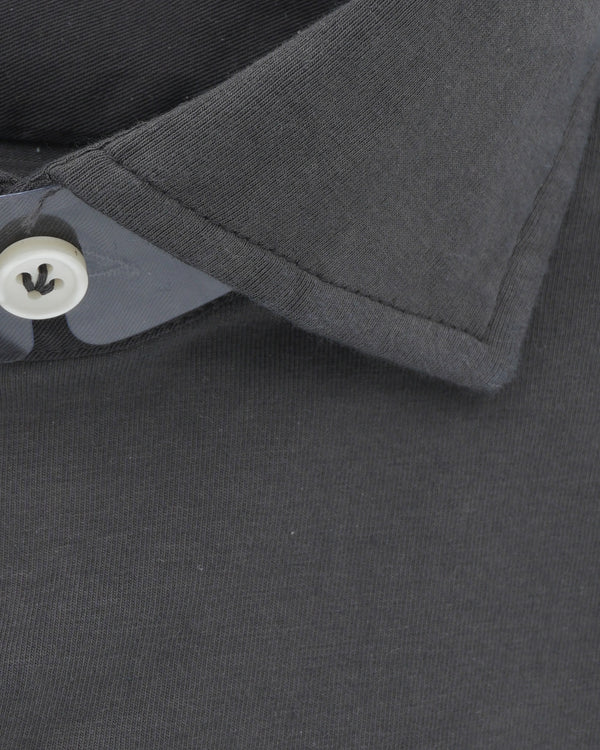 Sonrisa Shirt Washed Cotton Jersey Grey Brown