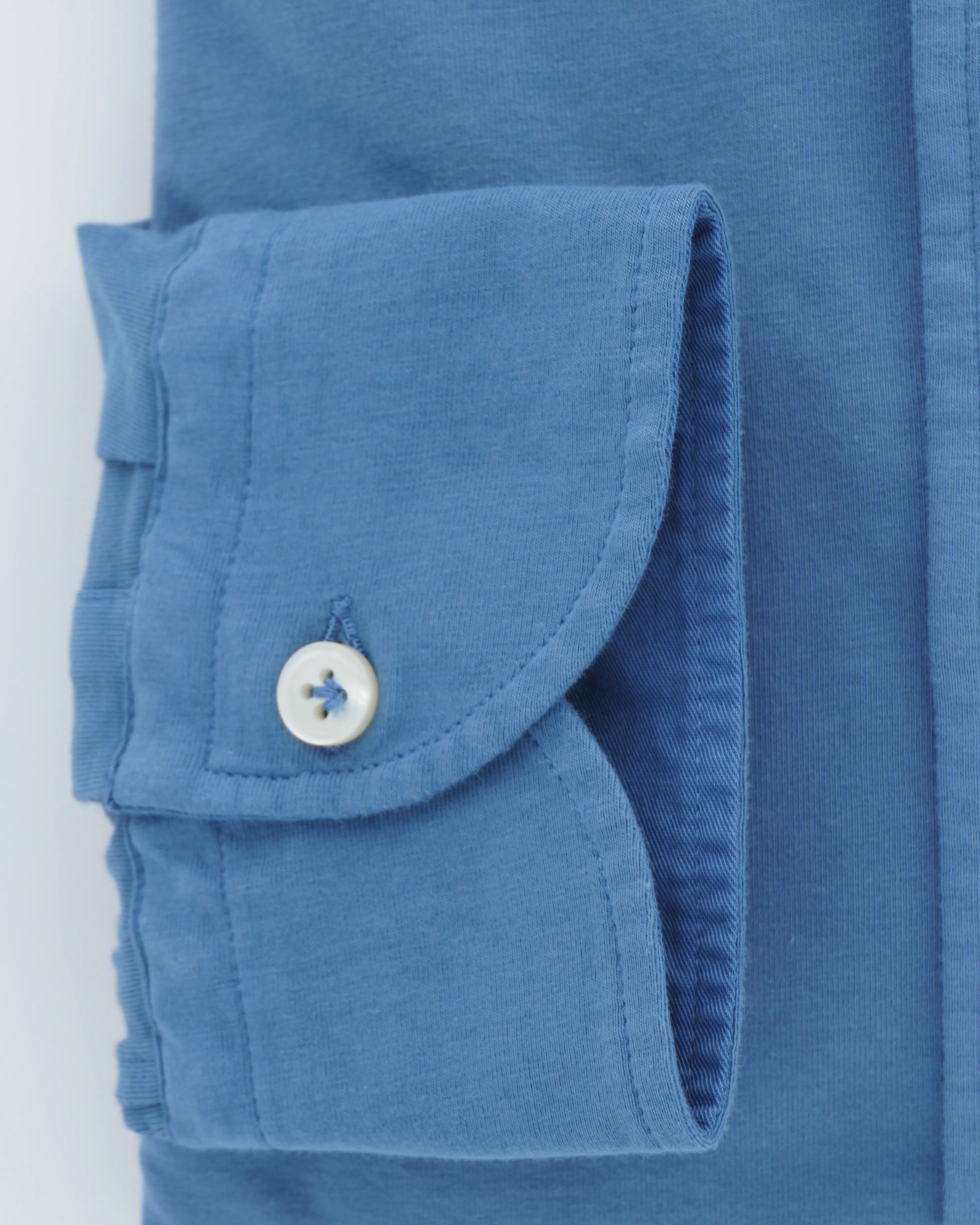 Sonrisa Shirt Washed Cotton Jersey Blue
