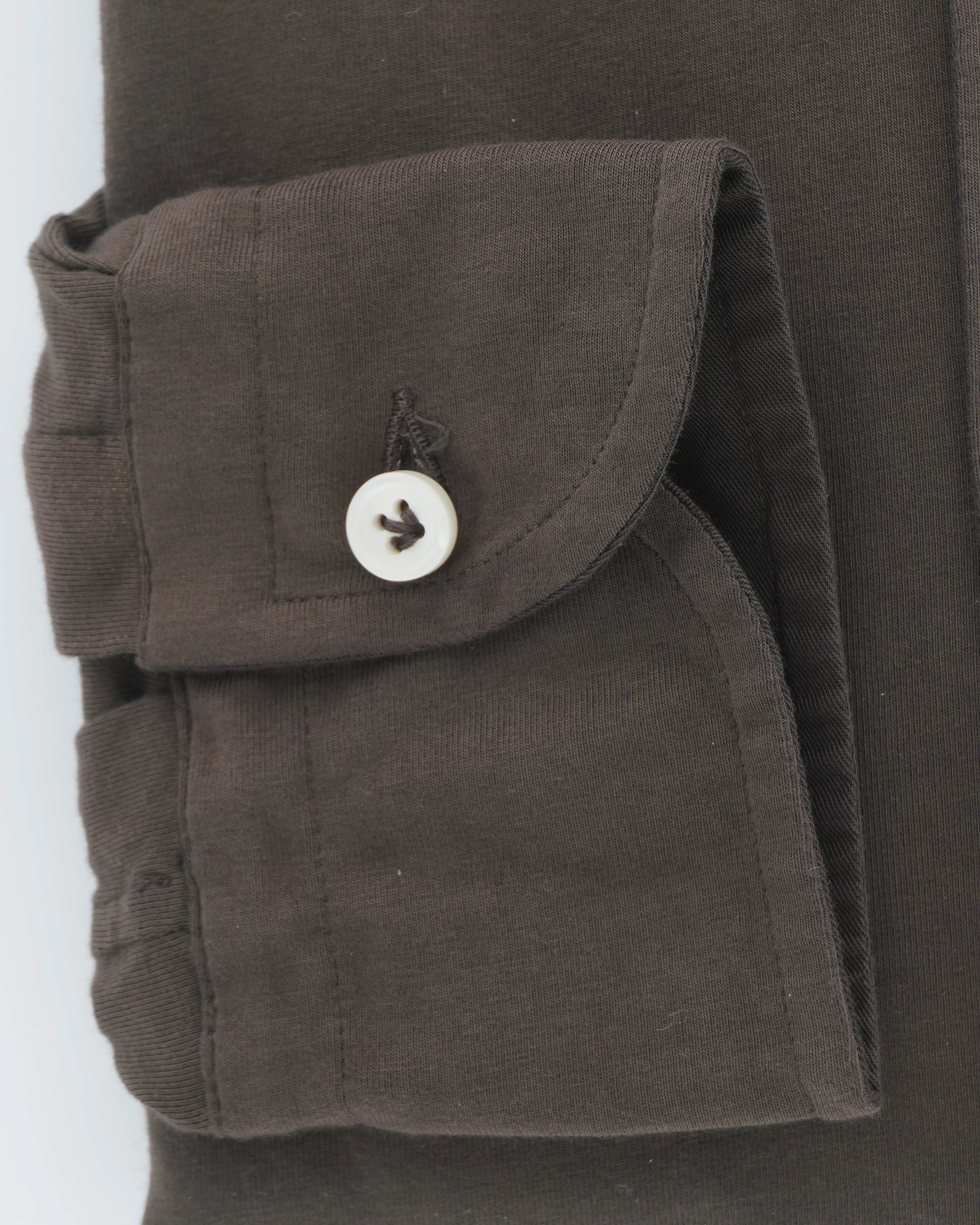 Sonrisa Shirt Washed Cotton Jersey Brown