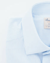Stenströms Shirt Luxury Jersey Fine Stripe Light Blue