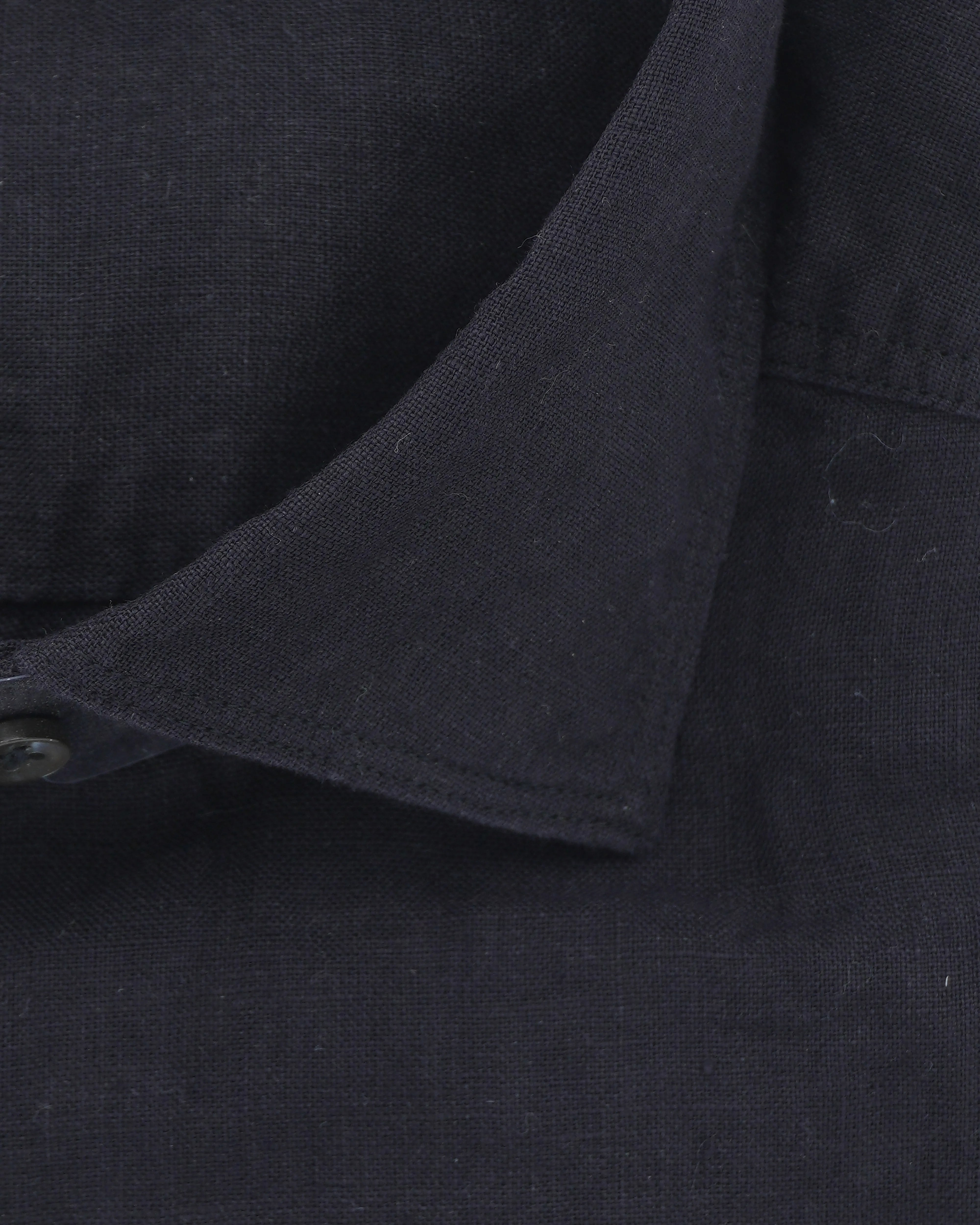 Stenströms Shirt Pure Linen Slim Fit Black