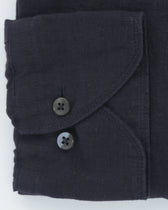 Stenströms Shirt Pure Linen Slim Fit Black