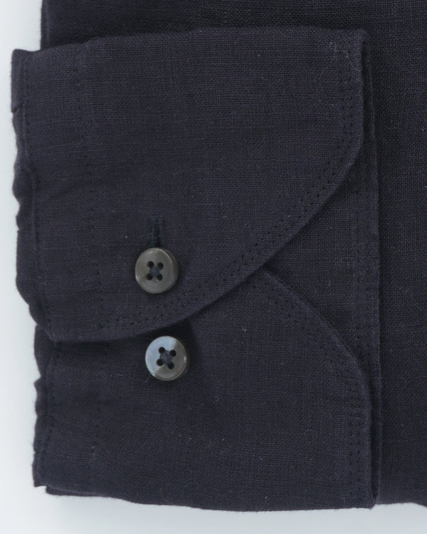 Stenströms Shirt Pure Linen Slim Fit Black