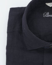 Stenströms Shirt Pure Linen Slim Fit Black