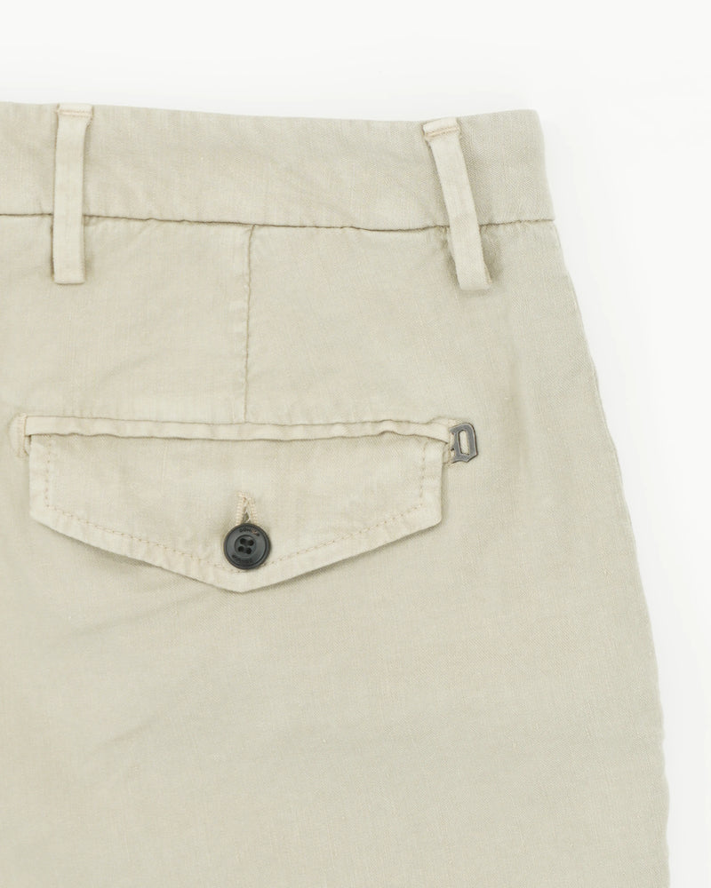 Dondup Shorts Linen Blend Stretch Beige
