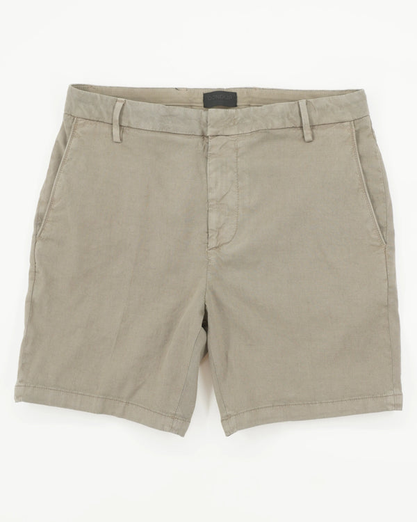 Dondup Shorts Linen Blend Stretch Light Brown