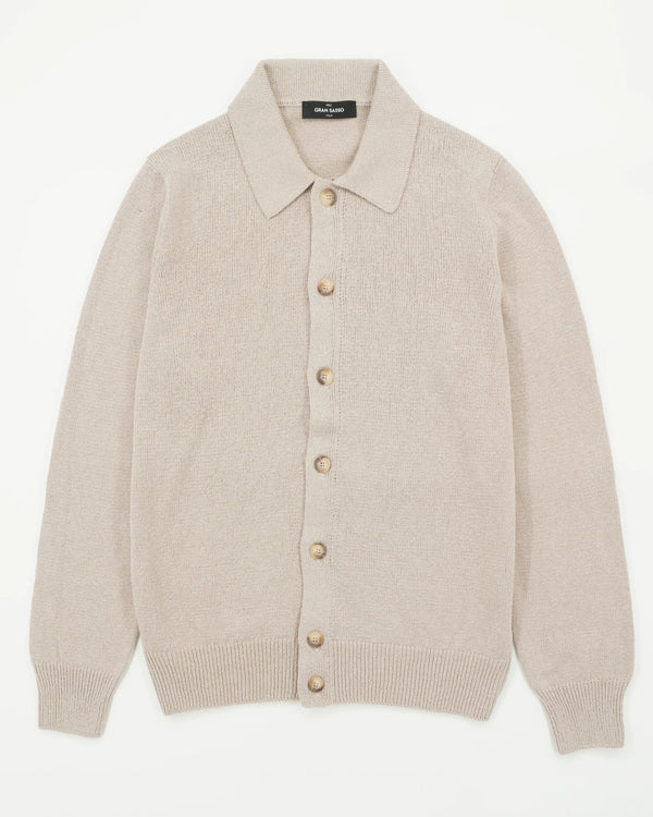 Gran Sasso Cardigan Cotton Cashmere Light Beige