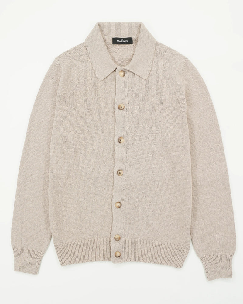 Gran Sasso Cardigan Cotton Cashmere Light Beige