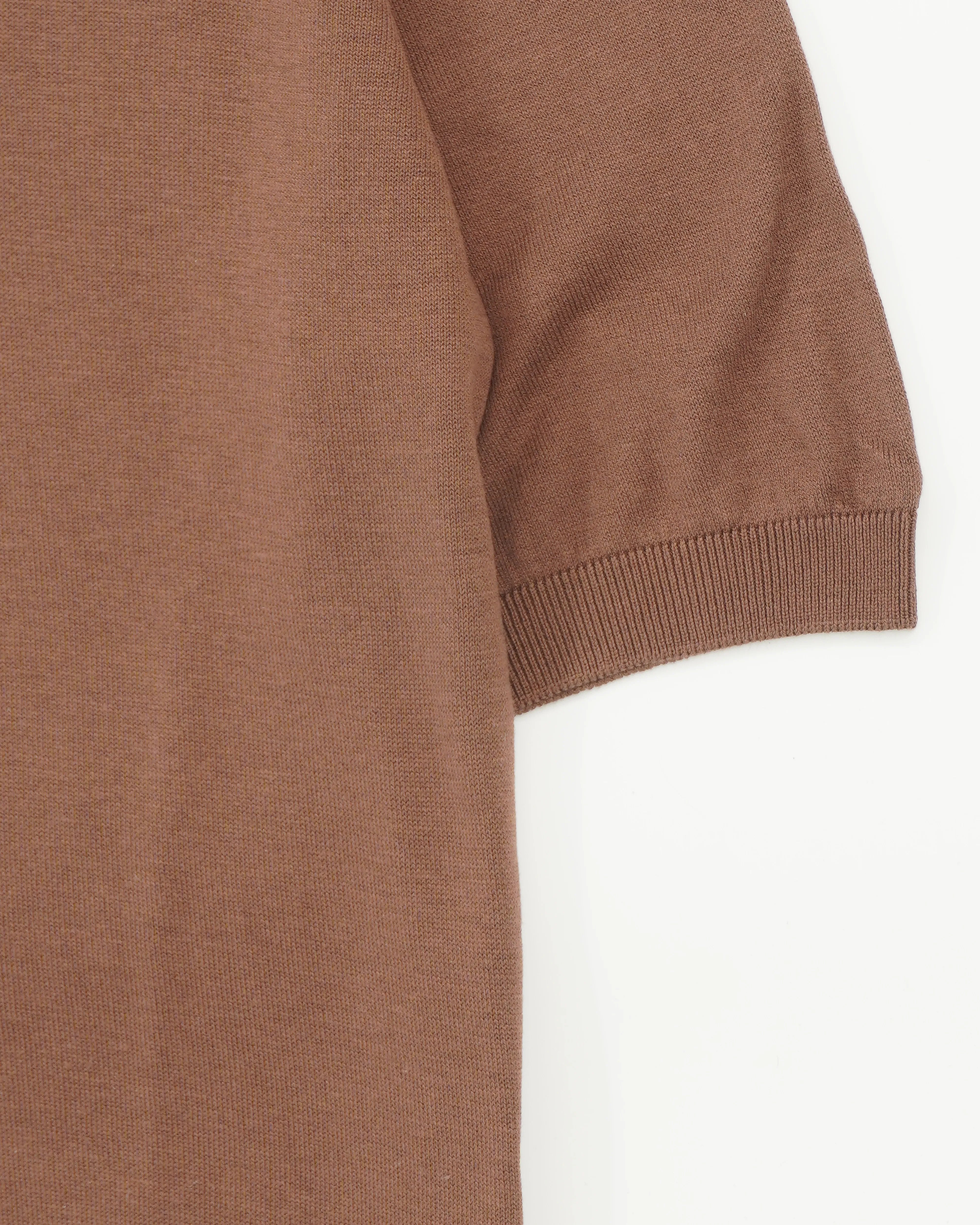 Gran Sasso Polo Shirt Pure Silk Camel