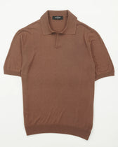 Gran Sasso Polo Shirt Pure Silk Camel