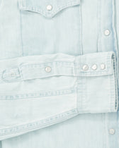Dondup Western Shirt Pure Cotton Denim Light Blue