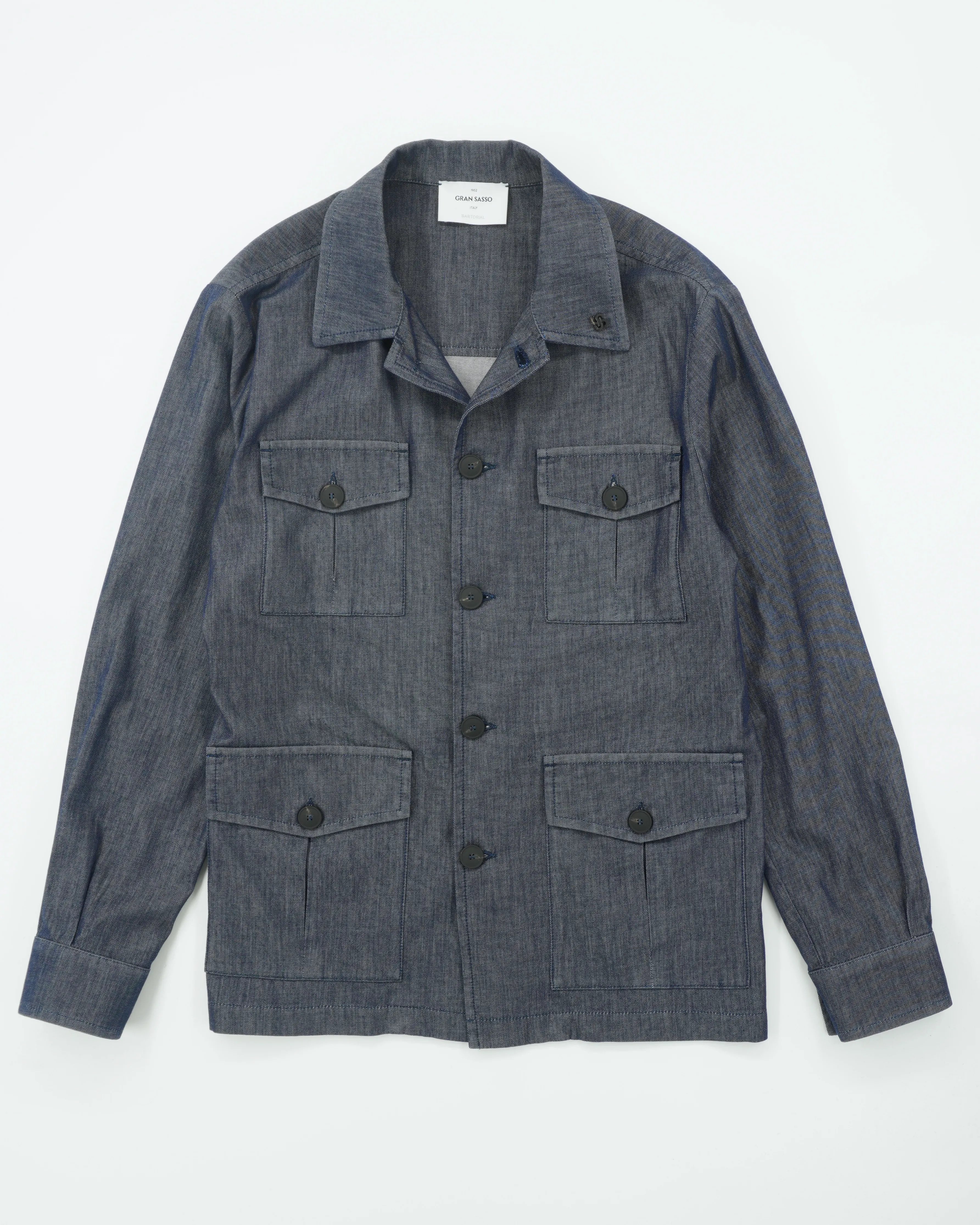 Gran Sasso Field Jacket Rinse Denim Dark Blue