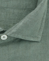 Xacus Shirt Pure Linen Regular Fit Green