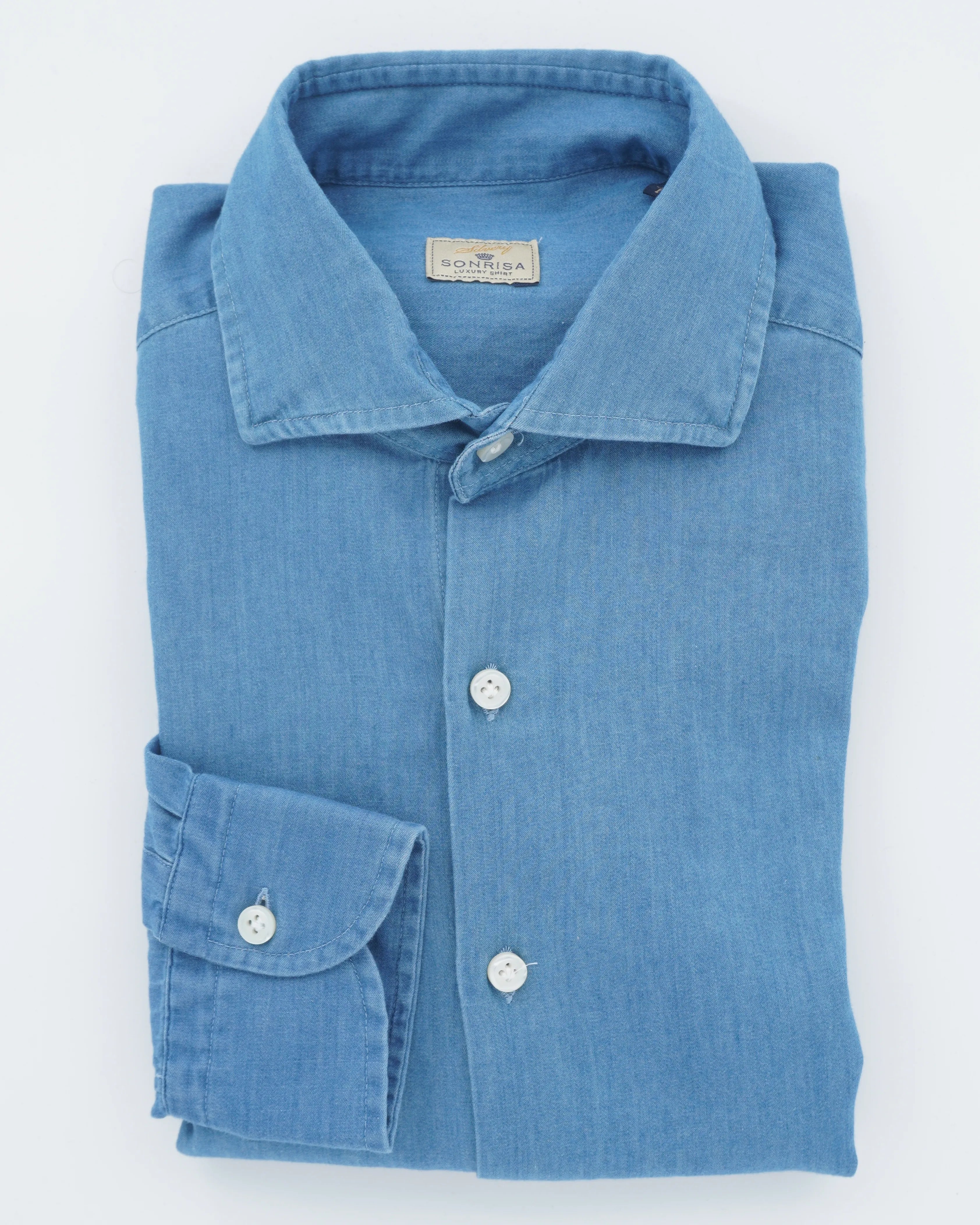 Sonrisa Shirt Washed Denim Medium Blue