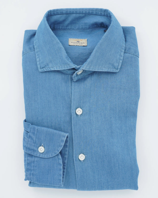 Sonrisa Shirt Washed Denim Medium Blue