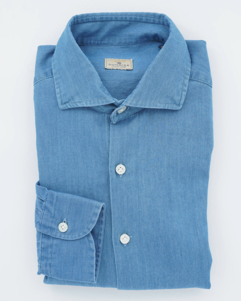 Sonrisa Shirt Washed Denim Medium Blue