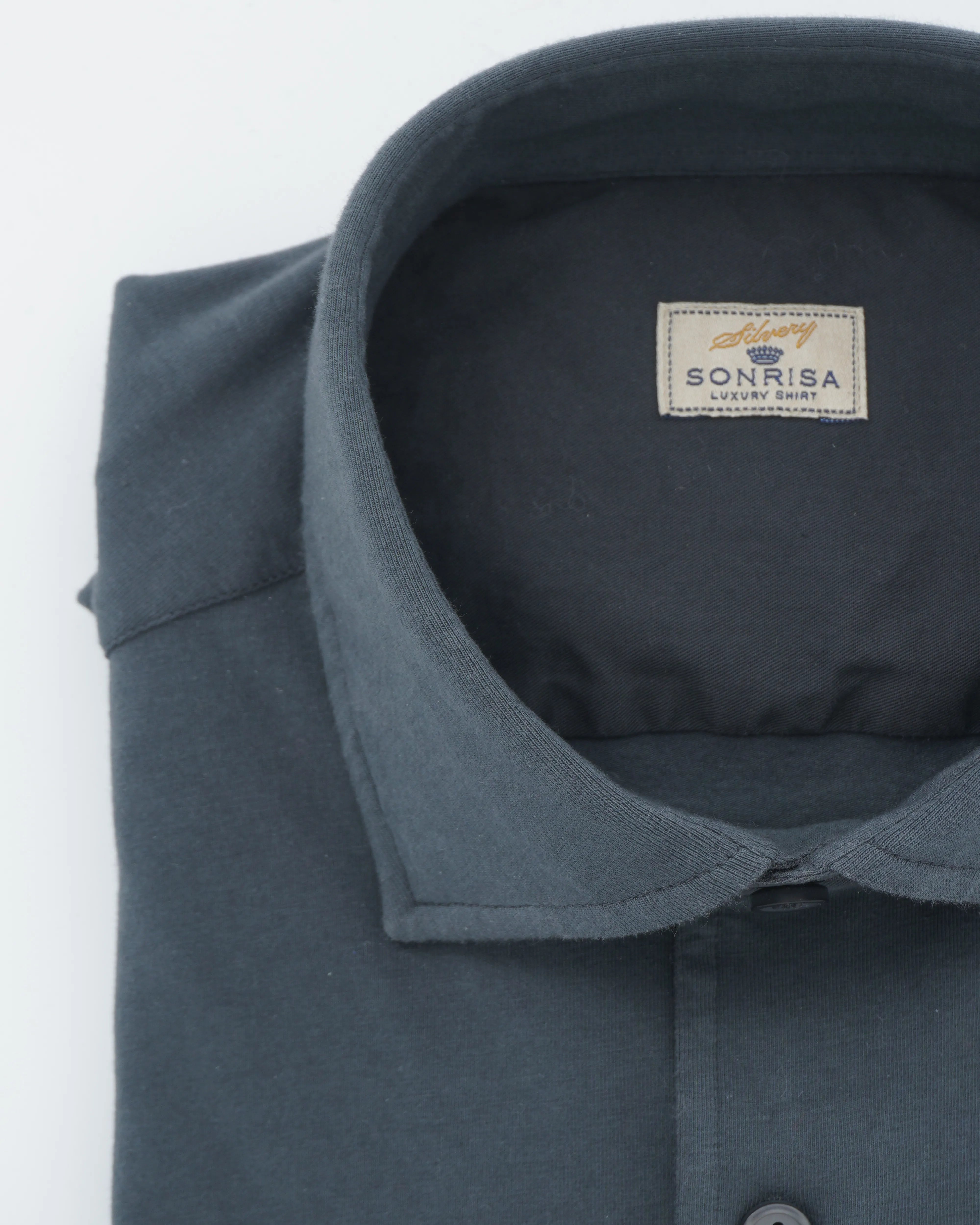 Sonrisa Shirt Washed Cotton Jersey Grey