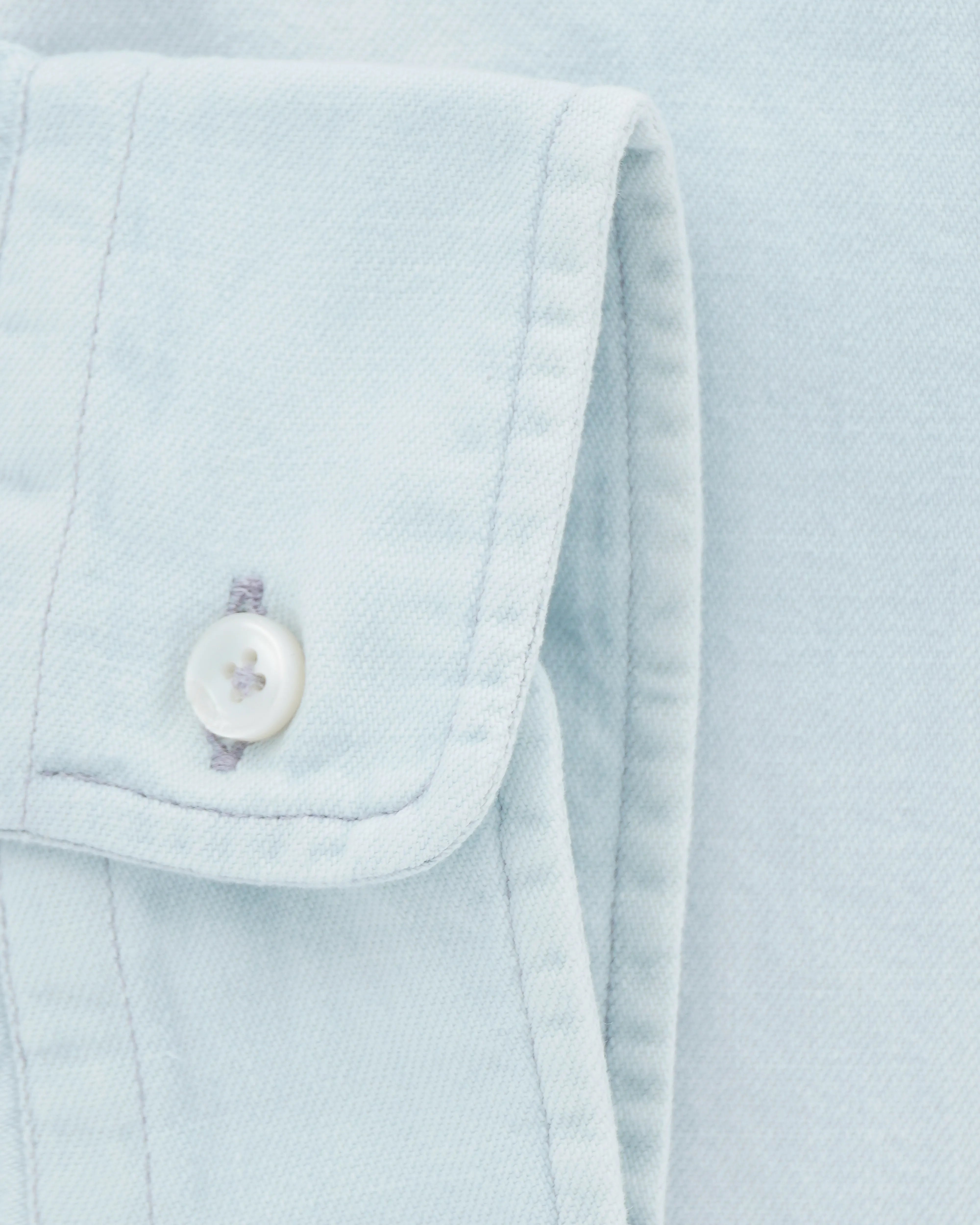 Xacus Shirt Bleached Denim Light Blue
