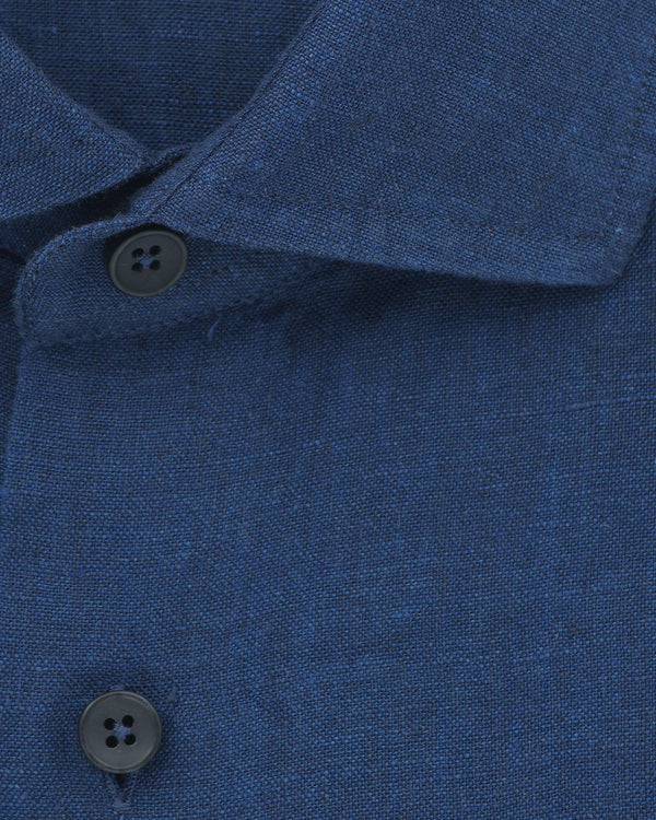 Xacus Shirt Pure Linen Regular Fit Navy