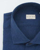 Xacus Shirt Pure Linen Regular Fit Navy