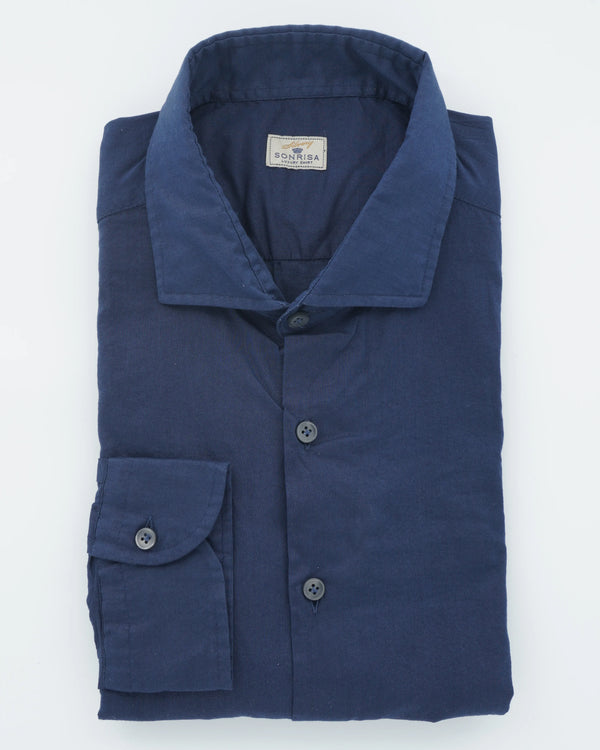 Sonrisa Shirt Lightweight Cotton Stretch Navy
