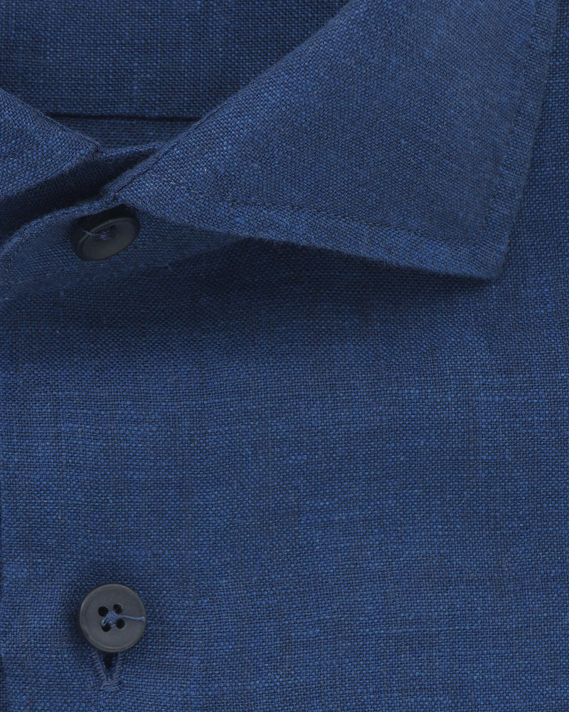 Xacus Shirt Pure Linen Slim Fit Navy