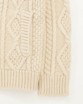 GRP Full Zip Cable Knit Light Beige