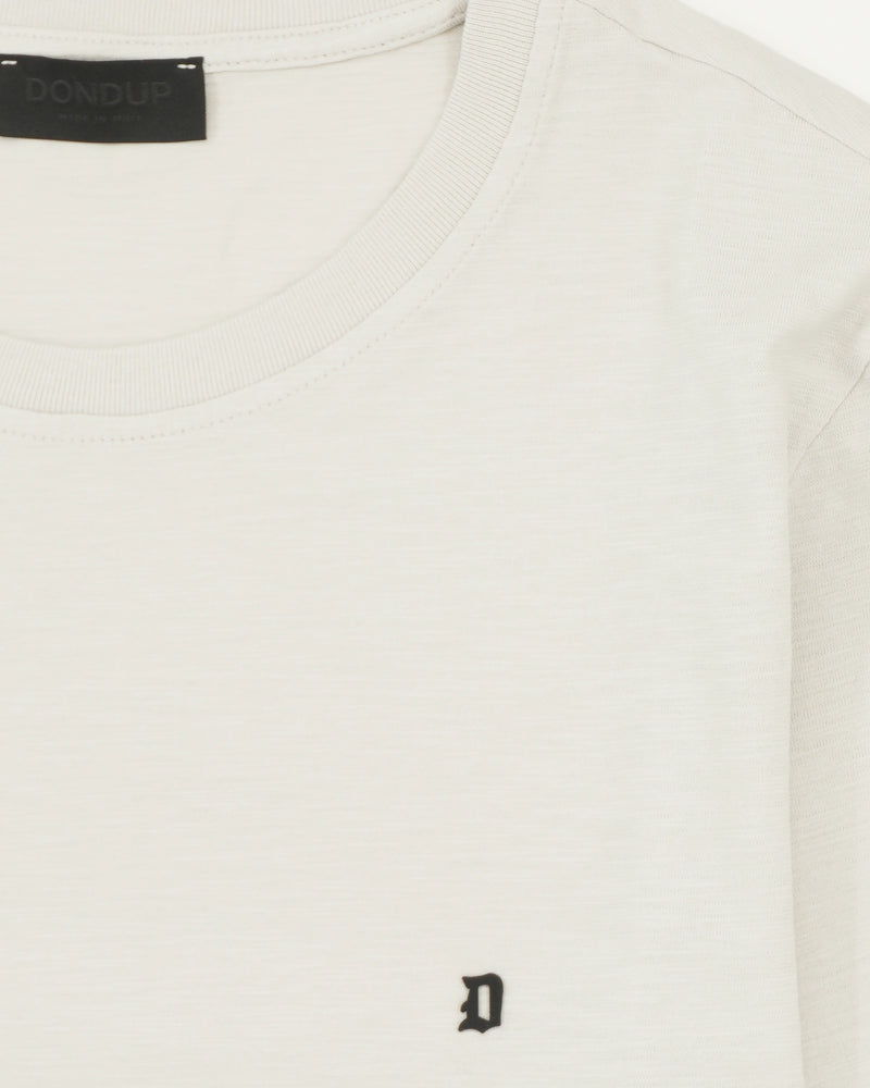 Dondup T-Shirt Washed Cotton Light Grey