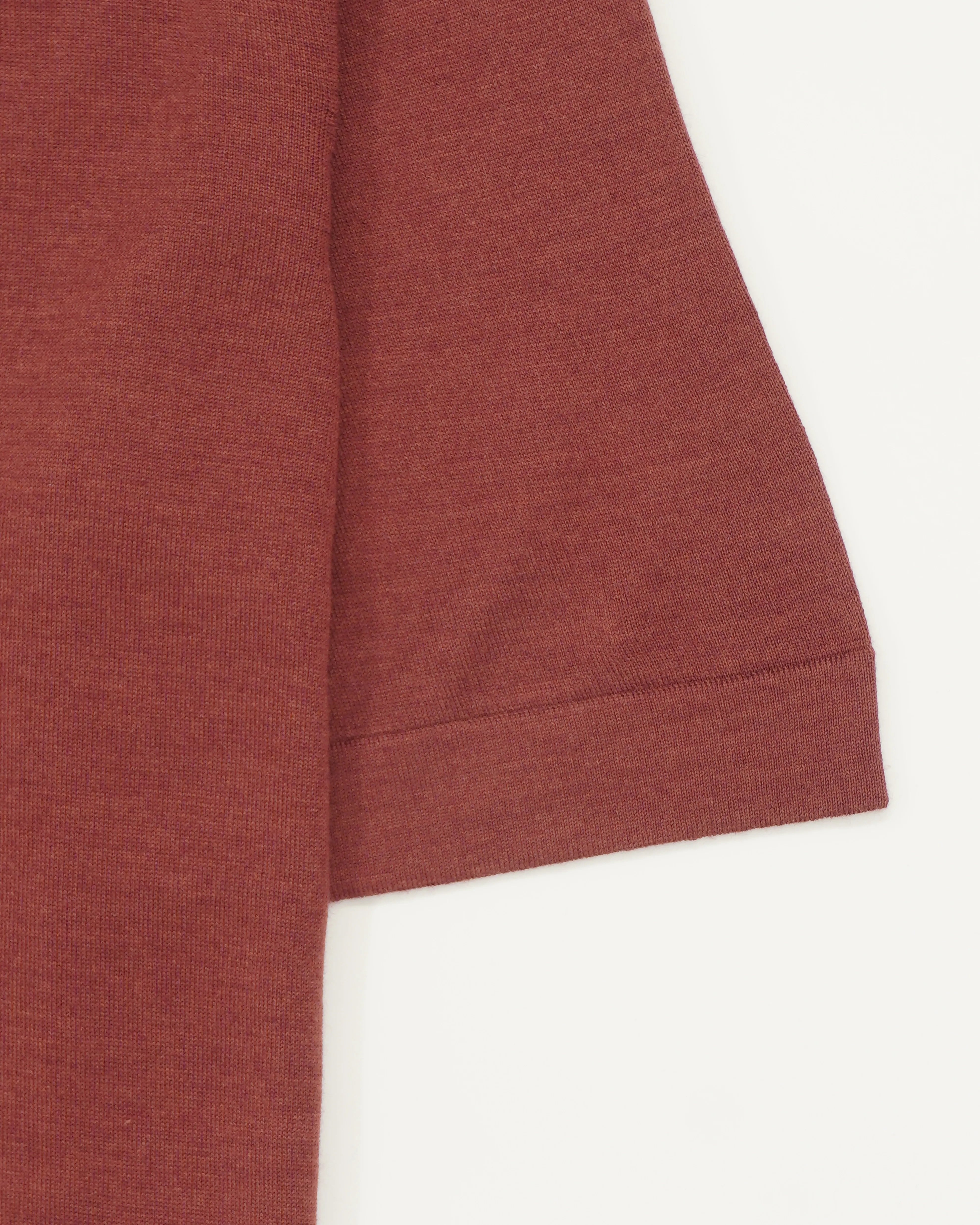 Gran Sasso Knitted T-Shirt Cashmere Silk Soft Red