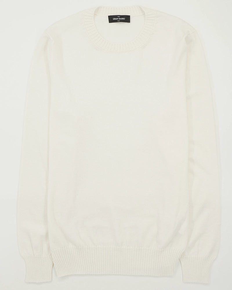 Gran Sasso Pullover Cotton Cashmere White