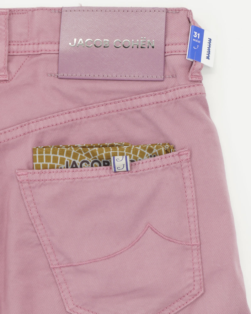 Jacob Cohen Shorts Nicolas Garment Dyed Washed Pink