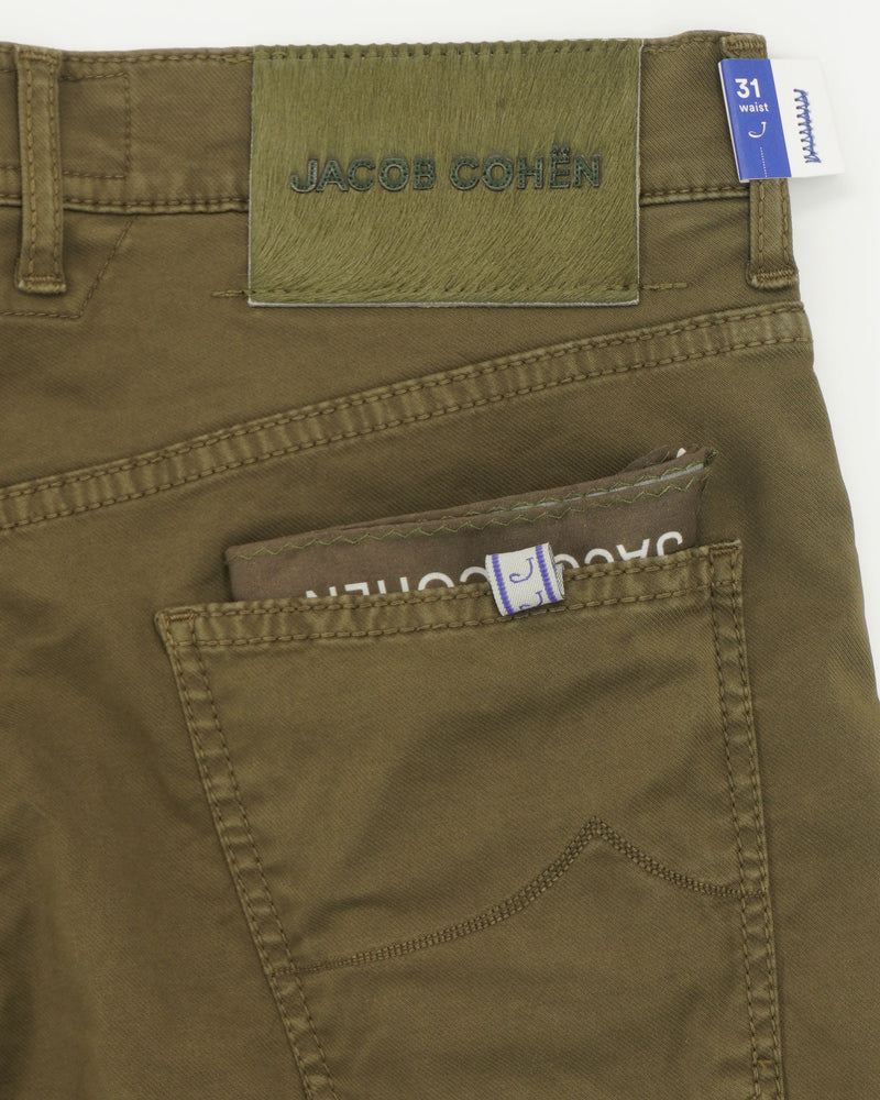 Jacob Cohen Shorts Nicolas Garment Dyed Green
