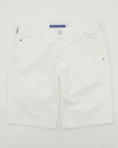 Jacob Cohen Shorts Lou Linen Chevron White