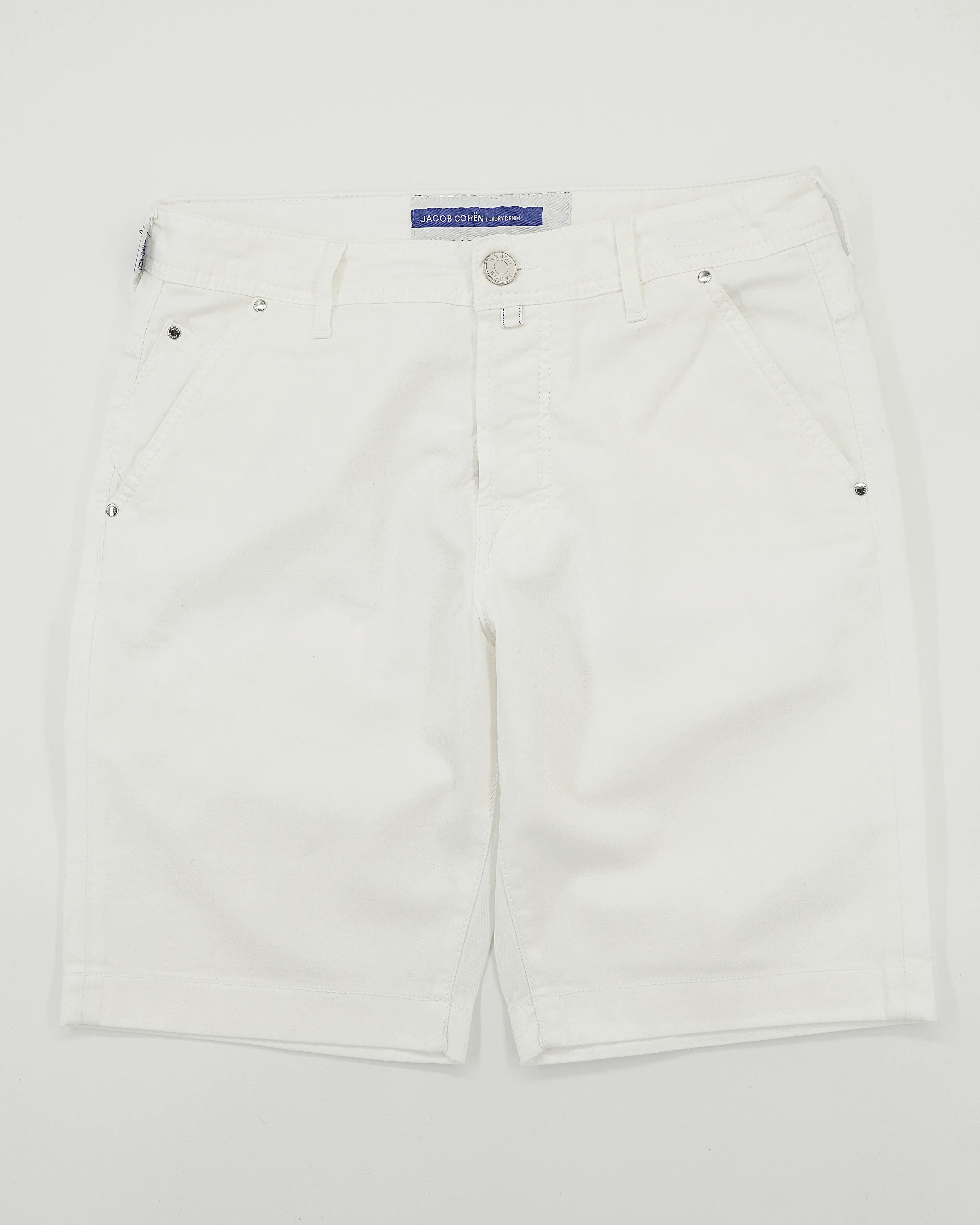 Jacob Cohen Shorts Lou Linen Chevron White