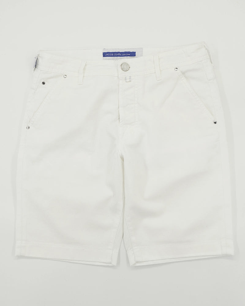 Jacob Cohen Shorts Lou Linen Chevron White
