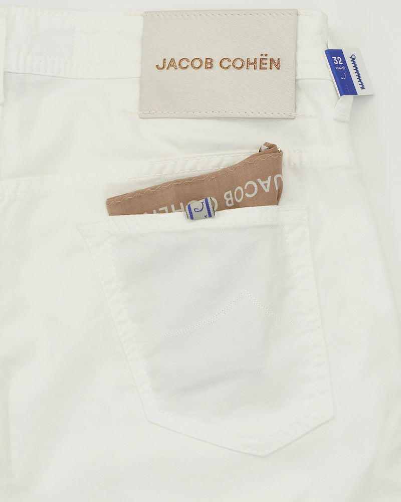 Jacob Cohen Shorts Lou Linen Chevron White